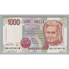 ITALIA 1990 BILLETE DE 1000 LIRAS MUY BUENO